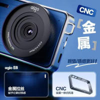 爱国者(aigo)E8学生数码照相机触屏卡片机校园高清旅游平替ccd 前后双摄可自拍 E8黑色标配 128GB套装