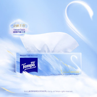 得宝(TEMPO)Velvet臻享天鹅绒软抽 4层80抽*1包 真M码抽纸 餐巾纸
