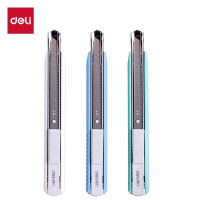 得力精工美工刀超薄刀片快速更换设计便携办公文具