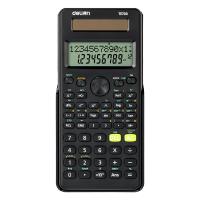 得力(deli)双电源函数计算器 科学计算器考试学生专用 初高中生多功能电子计算机注会cpa一建 黑色TE703