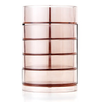 得力(deli)笔筒创意旋转心情笔筒时尚笔座可爱笔筒颜色随机学生办公收纳盒 笔筒+四层抽屉 906