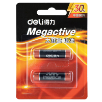 得力(deli) 碱性电池 电视遥控鼠标干电池 办公用品 7号 两粒(18504)