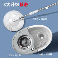 旋转拖把好媳妇旋转拖把38cm2个棉头液压杆旋风桶加大加厚免手洗懒人神器地拖单位:套