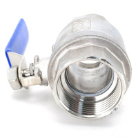 球阀1、规格: 304不锈钢二片式球阀 轻型 DN15 4分单位:个