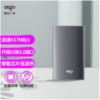 爱国者(aigo) S02 500G USB3.1 移动固态硬盘(PSSD) 读速520MB硬盘