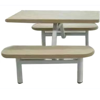红心 食堂快餐桌椅 连体不锈钢架板式桌椅4人位 hxjj-190