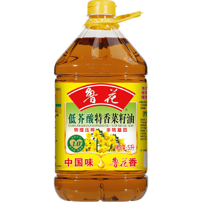 鲁花 食用油 低芥酸特香菜籽油 5L (单位:瓶)