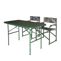 军绿色 折叠桌 聚乙烯工程塑料桌面+优质钢管骨架 折叠桌 不带椅子