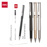 得力S95Pro-07臻顺滑拔帽中性笔0.7mm子弹头 办公用品 (黑) (12支/盒)