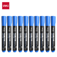得力思达S552可加墨记号笔 油性大头笔物流笔 办公用品 (蓝)10支/盒
