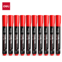 得力思达S552可加墨记号笔油性大头笔物流笔 办公用品 (红)10支/盒