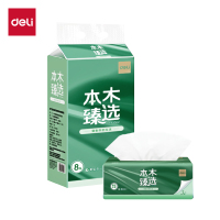 得力本木臻选MR3120-02软抽3层120抽S码 办公用品 (白)(包)8包/提