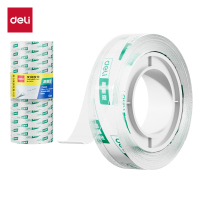 得力30014易撕型文具胶带12mm*20y*38um(高透)(12卷/筒) 办公用品