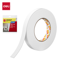 得力30411EVA泡棉双面胶带18mm*5y*2.5mm(白)(1卷/袋) 16袋 办公用品