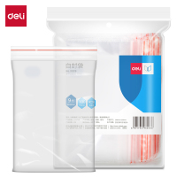 得力3028自封袋(透明)-9号(100个/包)265x200mm0.04mm 办公用品