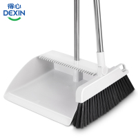 得力得心LQ160-扫把套装(带齿梳)(灰色) 办公用品 (扫把簸箕1套)