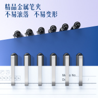 得力DP296直液式走珠笔0.5mm子弹头 办公用品 (黑)12支/盒