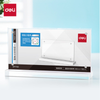 得力DP732T型强磁亚克力桌牌200*100mm 办公用品 (透明)(只)