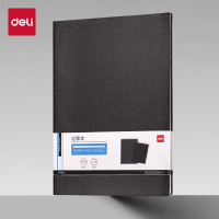得力DP401皮面本16K-80张 办公用品(黑色)(2本装)