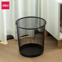 得力DP541中号金属圆纸篓 办公用品 (黑)(只)