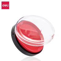 得力DP551快干印台 办公用品 (红)(5只装) (圆)