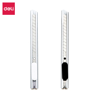 得力DP503美工刀9mm60°SK5 办公用品 (黑色)(10把装)