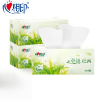 心相印 H200 茶语系列200抽二层盒装纸面巾 3盒/提