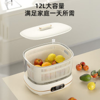 荣事达 RSQ-1226果蔬清洗机 家用钛刀果蔬机食材净化器10L大容量 绿色