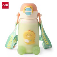 得力LL623保温杯 (520mL) (316内胆) (抗菌杯套) (弹盖双饮) (绿色)