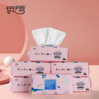 伊伊爱M01900012-4干湿两用立体网纹洗脸巾 抽取式60抽1包 4包装(组)