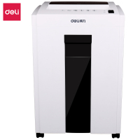 得力T601碎纸机5级保密办公23L纸桶家用 8张 10分钟(灰色)