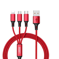 乐默LCB-158 迷你一拖三充电线适用于苹果安卓type-c