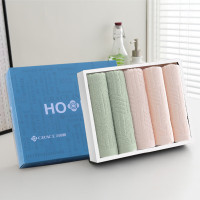 洁丽雅 清悦-5 清悦面巾 家用毛巾洗脸巾五条盒装