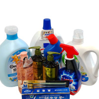 金纺柔顺剂4L*1威露士2.8L消毒液3L洗衣液亮净洁厕精1L施华蔻洗发露600ML*2半亩花田沐浴露牙膏牙刷 9件套