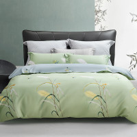 水星家纺床上四件套纯棉床单简约风四件套单双人被套枕套1.5米床 倩影摇曳