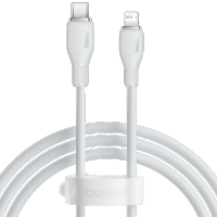 倍思 Q弹系列 快充数据线 Type-C to iP 20W 1.2m星光白