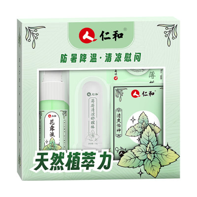 仁和4件套(花露液35ml+薄荷清凉舒醒棒1.5g+人参清凉薄荷精油6.2m1+薰衣草清凉薄荷膏3.8g)