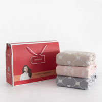 三利露花倒影毛巾被一条装G5008