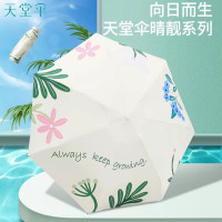 天堂伞 33920E 向阳而生 57cmx8K 三折晴雨伞 颜色随机