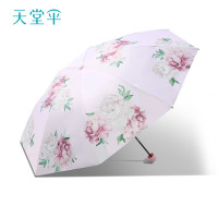天堂伞 38066E 暄妍 57cmx8K 三折晴雨伞 颜色随机
