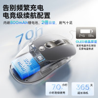 倍思 Editor AI智能创作长续航屏显 无线鼠标 月影灰/星光白B01073600221-01