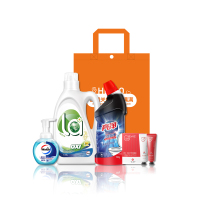 威露士日化套装-24DJ337 1.05L洗衣液+225ml洗手液+700g洁厕灵+仁和60g维E+60g维c护手霜