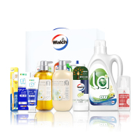 威露士日化套装-24DJ345 550ml洗发露+550ml护发素+450ml沐浴露+牙膏+牙刷+维生素E乳+洗衣液