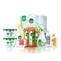 滴露日化套装-24DJ398 衣物除菌液+消毒液*2+洗衣凝珠*2+强力油污渍+洁厕灵+洗手液+护手霜