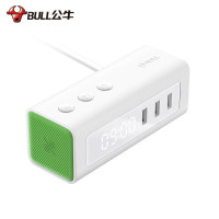 公牛床头小闹钟USB插座 GNV-TQU152颜色随机