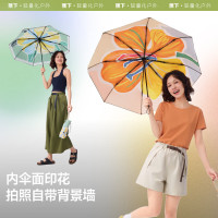 蕉下三折倍护黑胶防晒伞BM398随机颜色