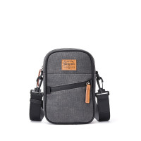 波斯丹顿男士单肩包斜挎包运动休闲户外骑行复古小背包时尚百搭mini手机包 BJ1203111灰色