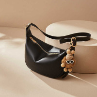 波斯丹顿包包女2023百搭斜挎包女饺子包百搭单肩腋下包女 黑色BL1232381