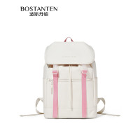 波斯丹顿双肩包户外运动背包男女大学生书包大容量背包出差旅游电脑包 米白色BJ6234551-04