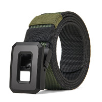 波斯丹顿皮带男士自动扣腰带军训战术裤带编织皮带可旋转腰带男 绿色 120cmB4234641-80